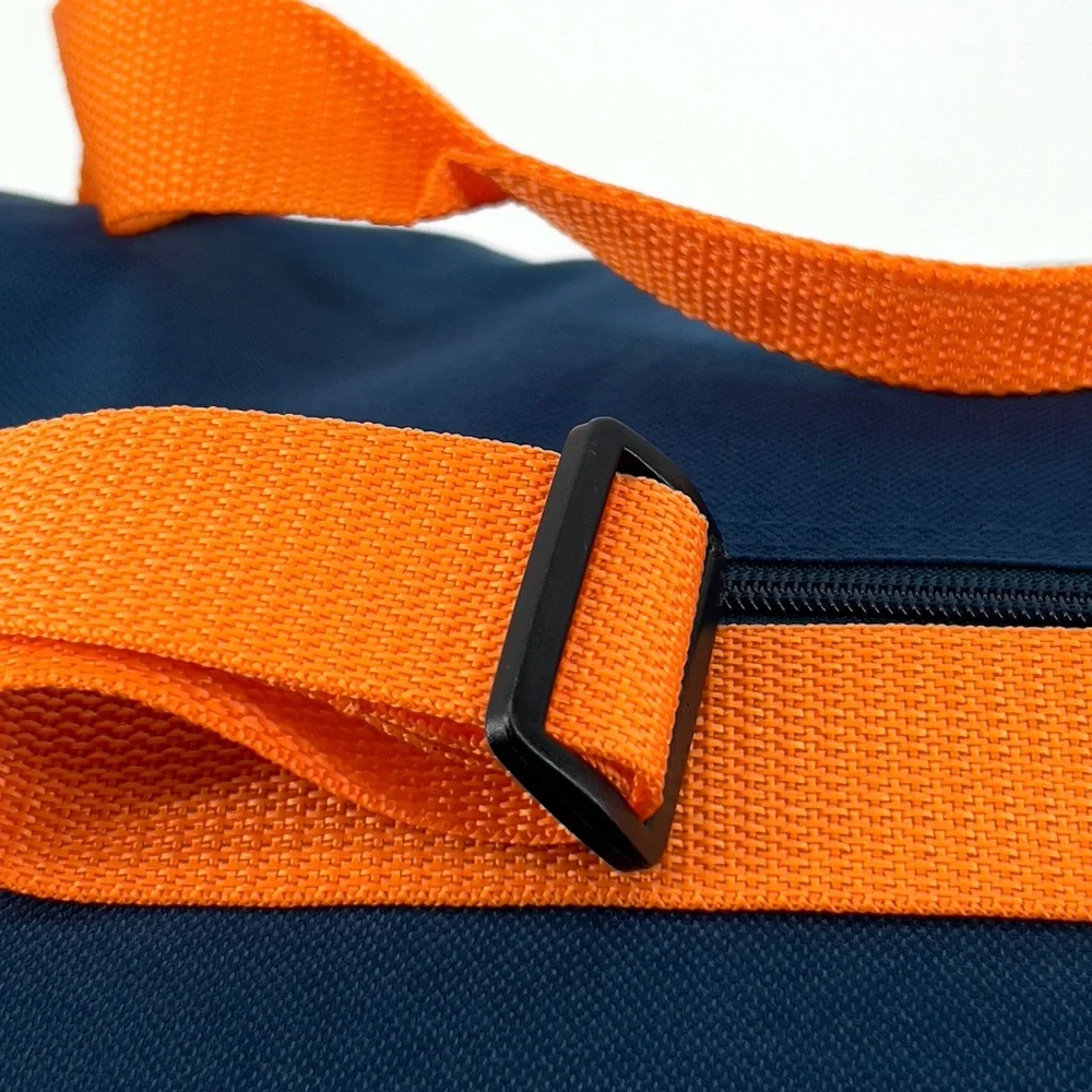 Vtg Chicago Bears Miller Lite Promo Duffel Bag Navy Orange Football Gym NFL Y2K